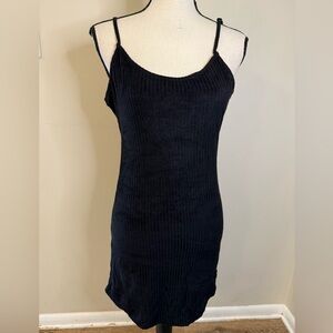 Jack by BB Dakota chic elegant sleeveless Black Ribbed body con midi Dress SZ M